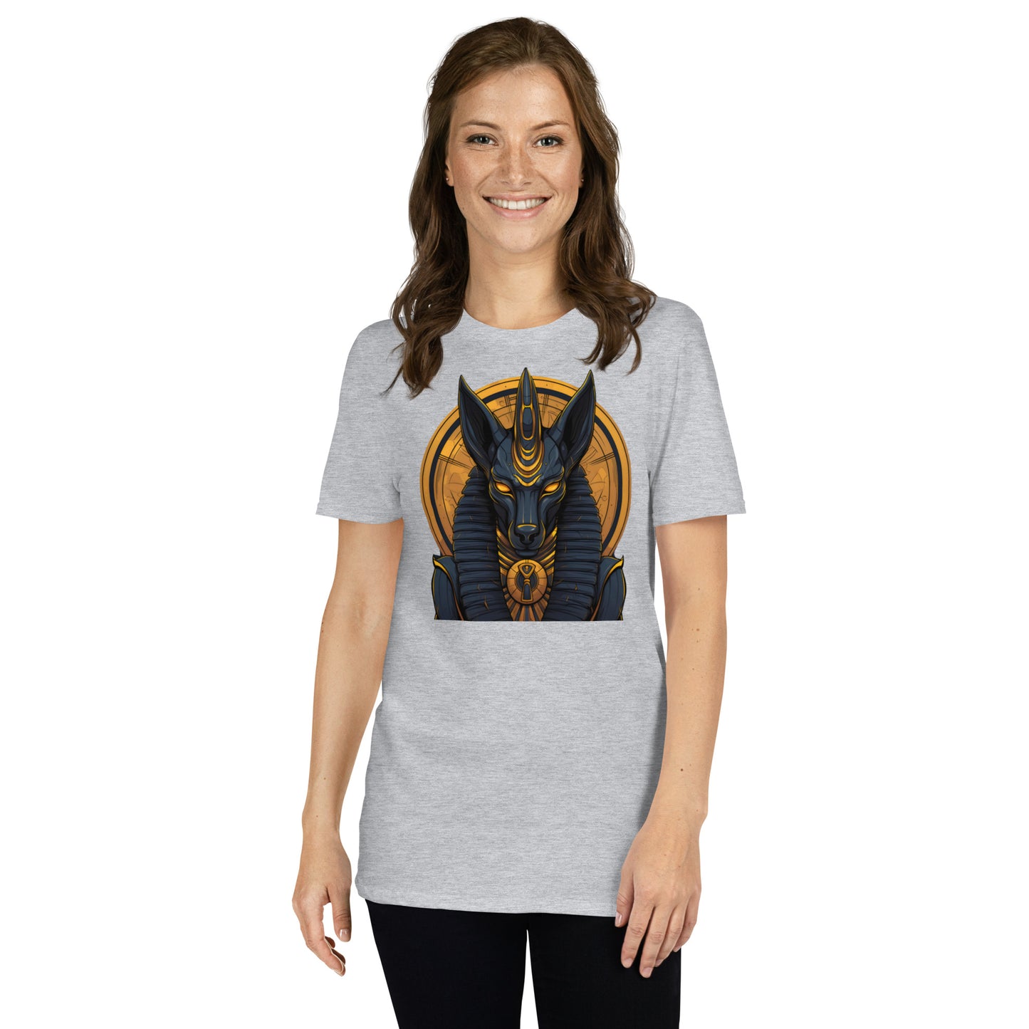 T-shirt Unisexe à Manches Courtes : Anubis, dieu de la mort et de la renaissance