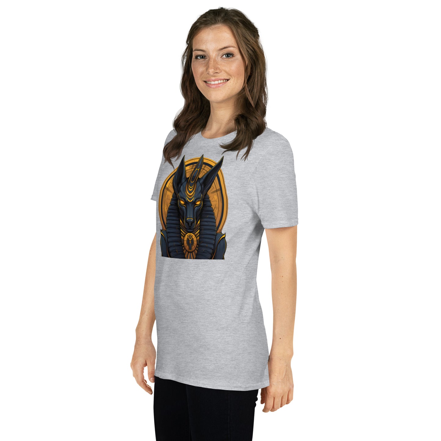 T-shirt Unisexe à Manches Courtes : Anubis, dieu de la mort et de la renaissance