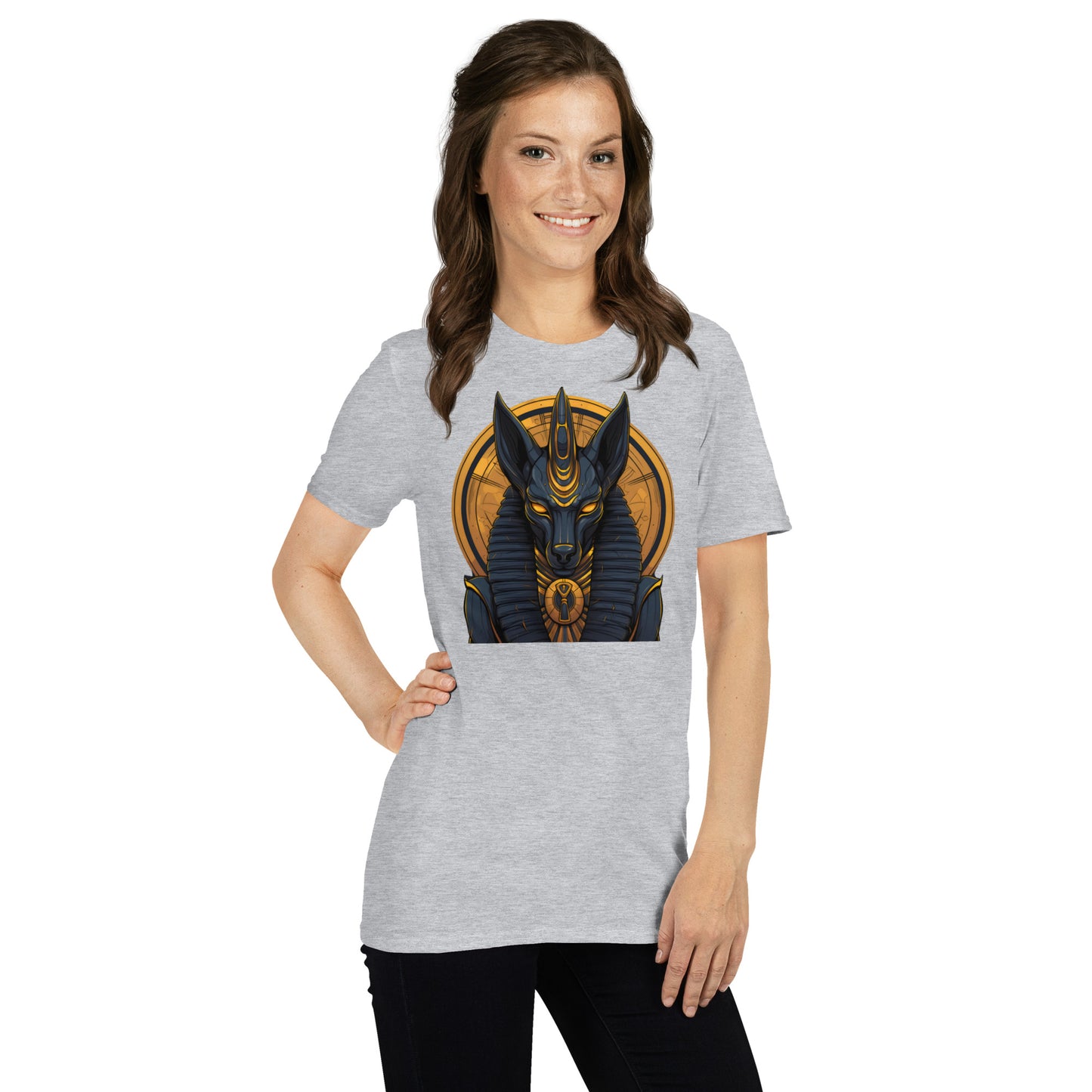 T-shirt Unisexe à Manches Courtes : Anubis, dieu de la mort et de la renaissance