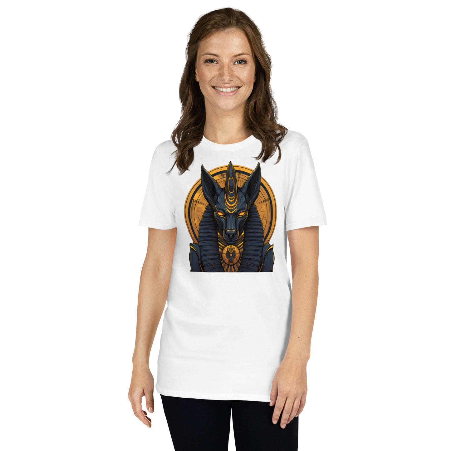 T-shirt Unisexe à Manches Courtes : Anubis, dieu de la mort et de la renaissance