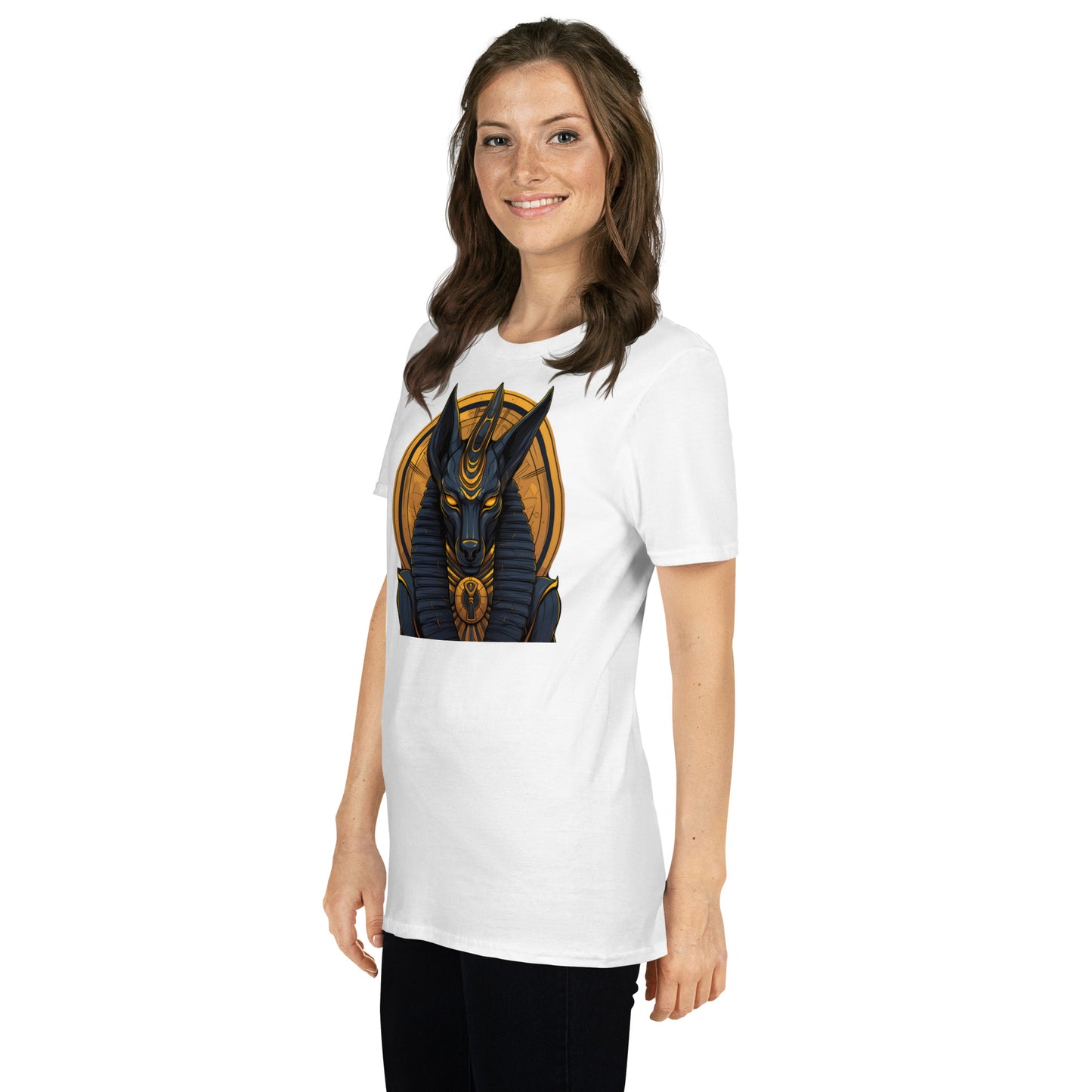 T-shirt Unisexe à Manches Courtes : Anubis, dieu de la mort et de la renaissance