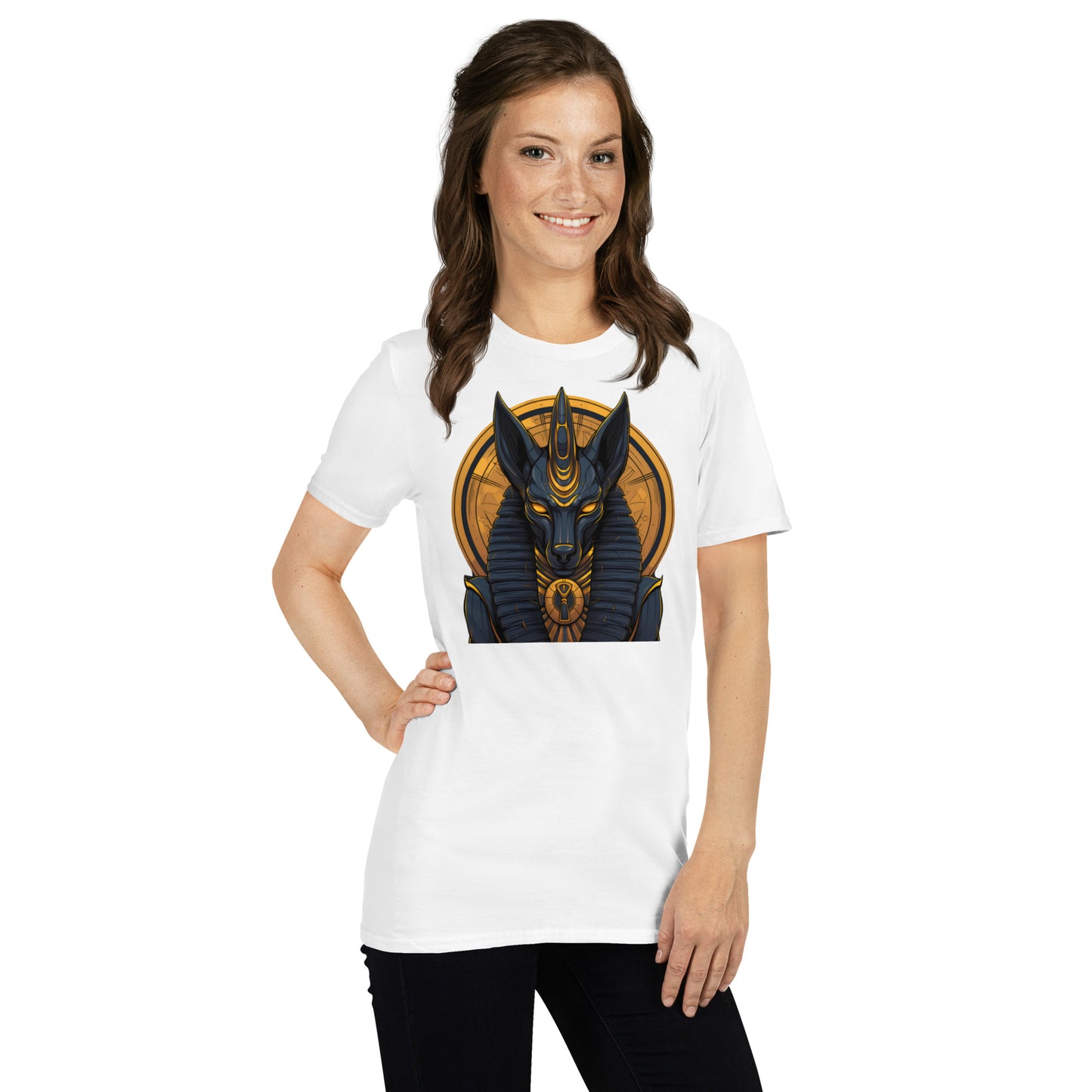 T-shirt Unisexe à Manches Courtes : Anubis, dieu de la mort et de la renaissance