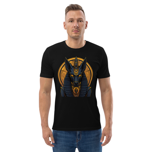 T-shirt unisexe en coton biologique : Anubis, Dieu de la mort et de la renaissance