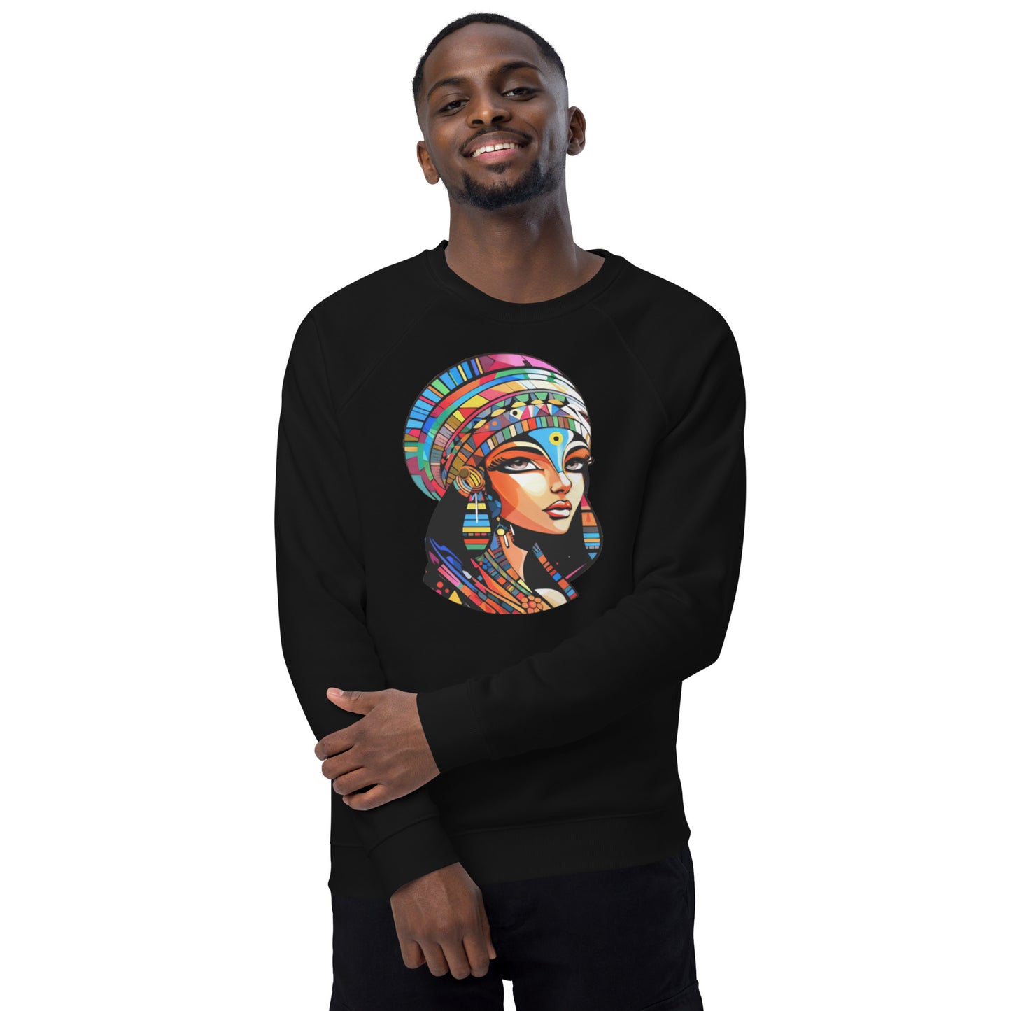 Sweatshirt écologique raglan unisexe : La dernière Reine d'Egypte