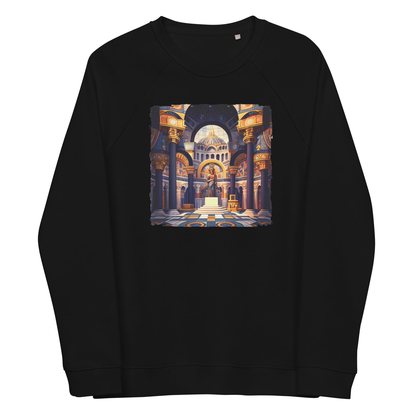 Sweatshirt écologique raglan unisexe : L'Âge d'or Byzantin