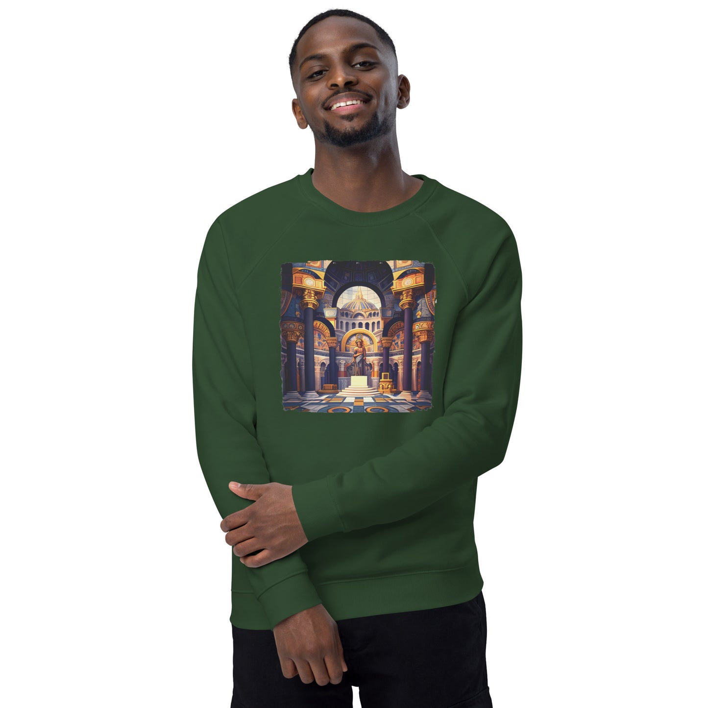 Sweatshirt écologique raglan unisexe : L'Âge d'or Byzantin