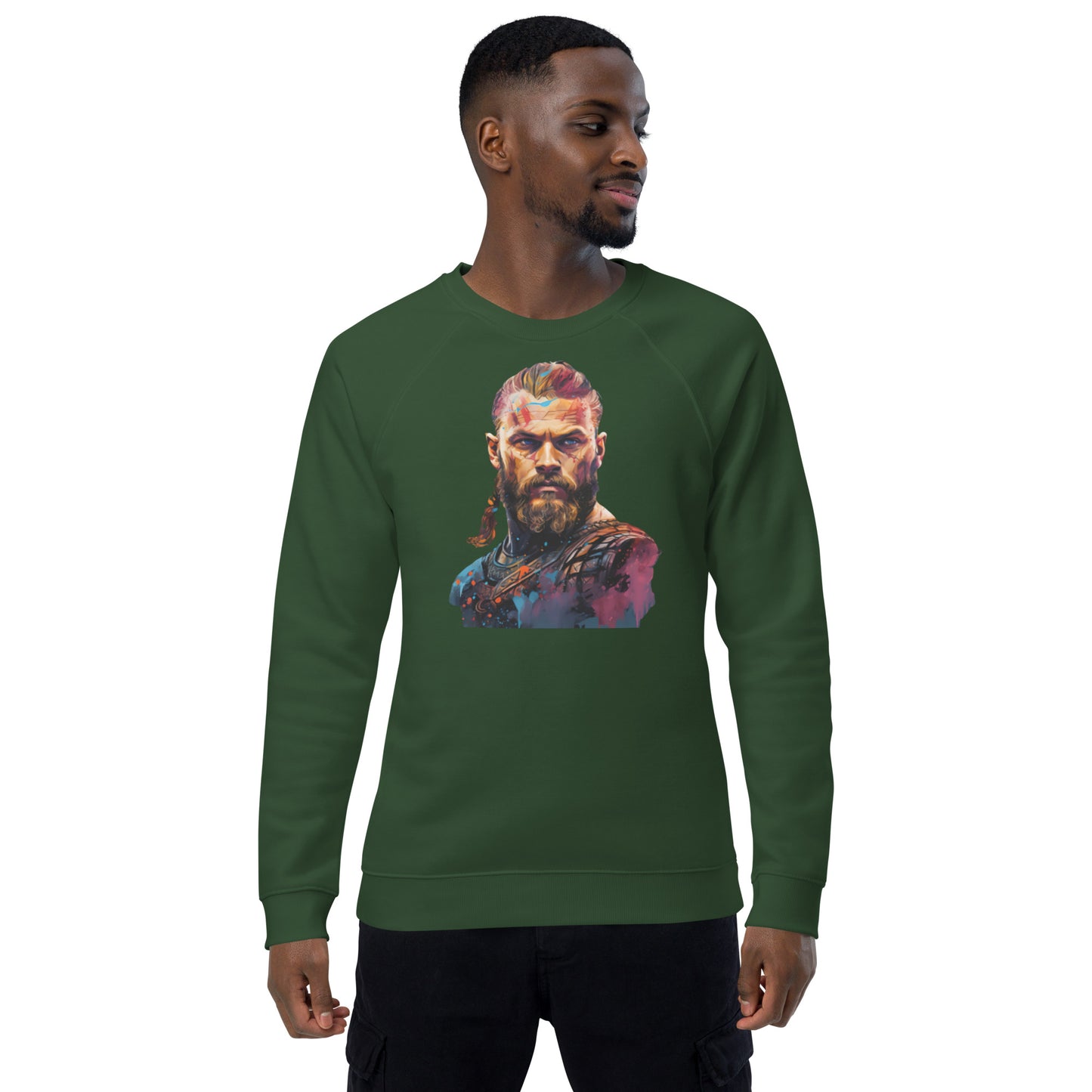 Sweatshirt écologique raglan unisexe : L'Âge Viking