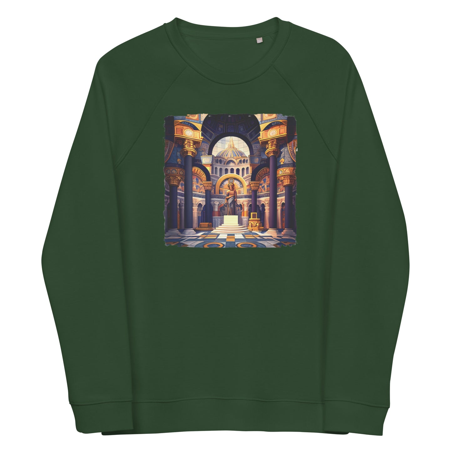 Sweatshirt écologique raglan unisexe : L'Âge d'or Byzantin