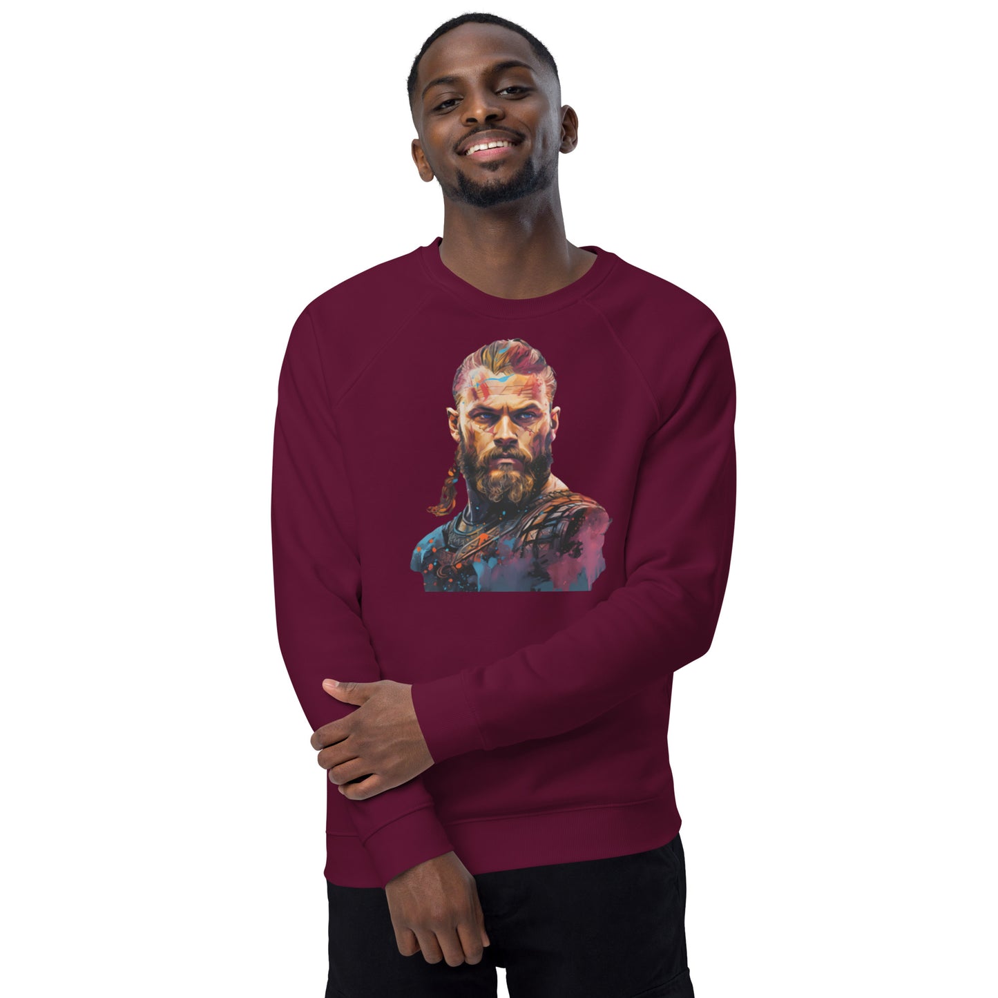 Sweatshirt écologique raglan unisexe : L'Âge Viking