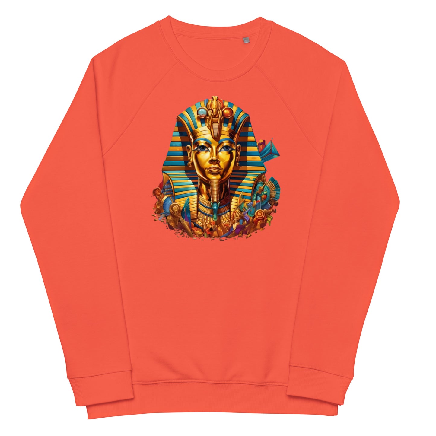 Sweatshirt écologique raglan unisexe : Toutankhamon, figure mythique