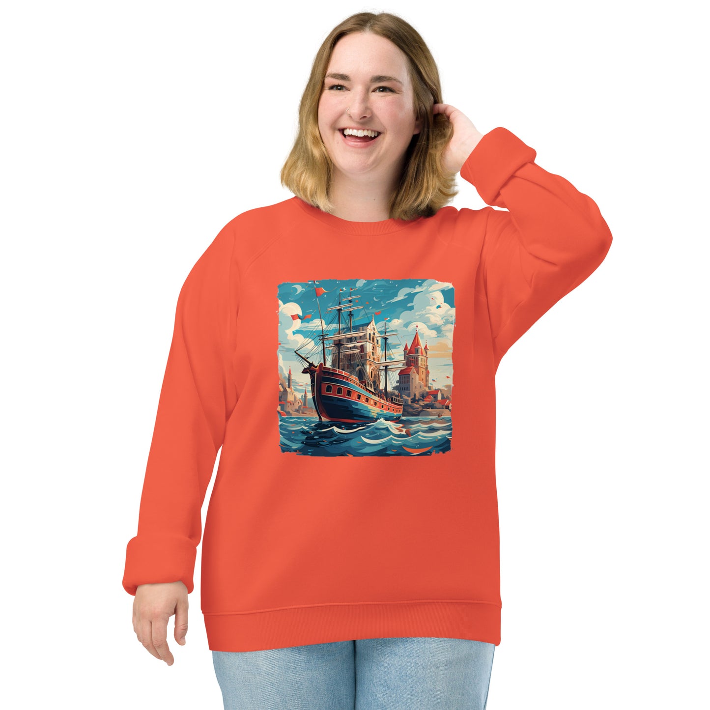 Sweatshirt écologique raglan unisexe : La Ligue Hanséatique