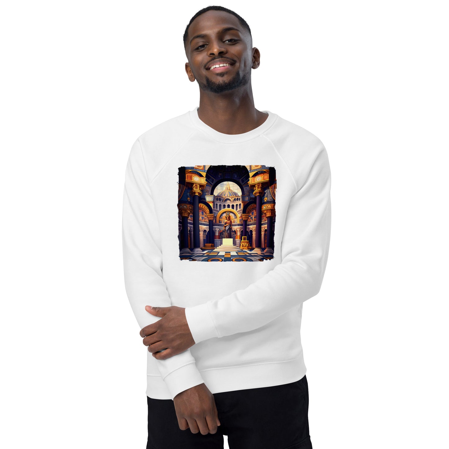 Sweatshirt écologique raglan unisexe : L'Âge d'or Byzantin