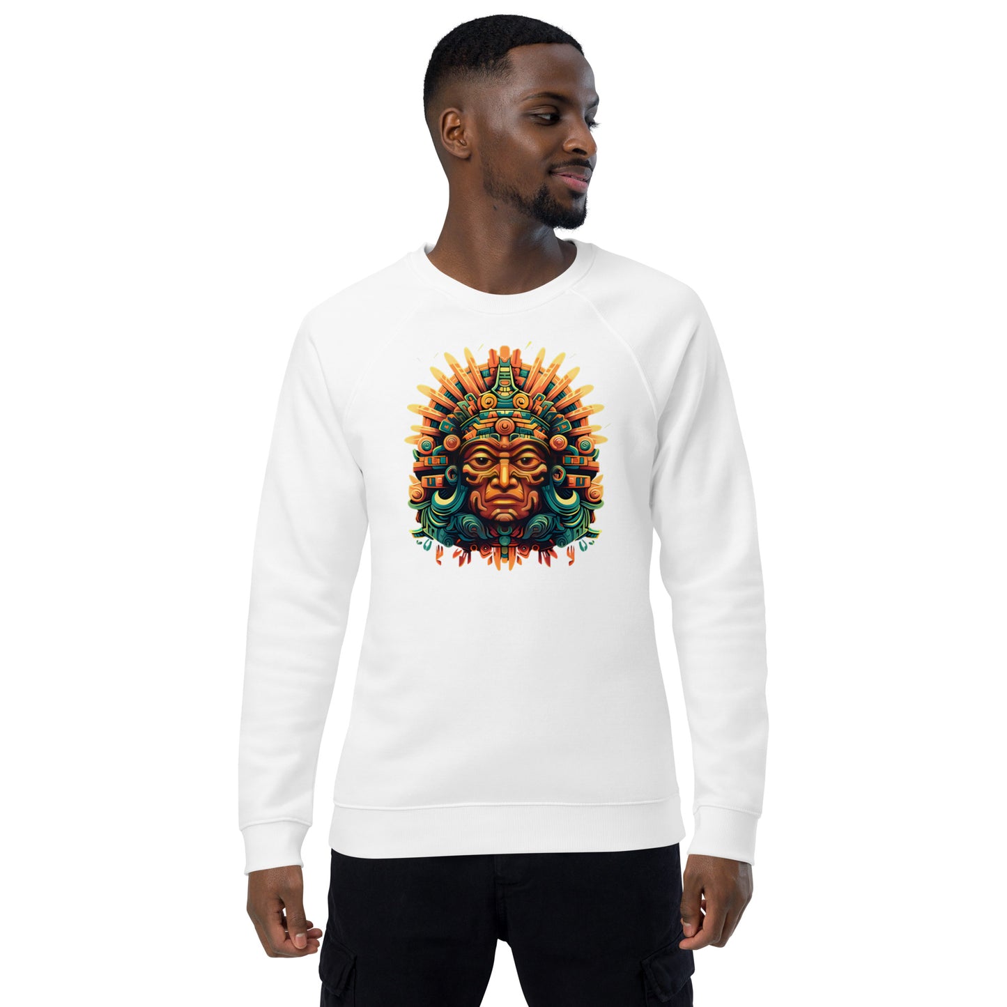 Sweatshirt écologique raglan unisexe : Les Aztèques