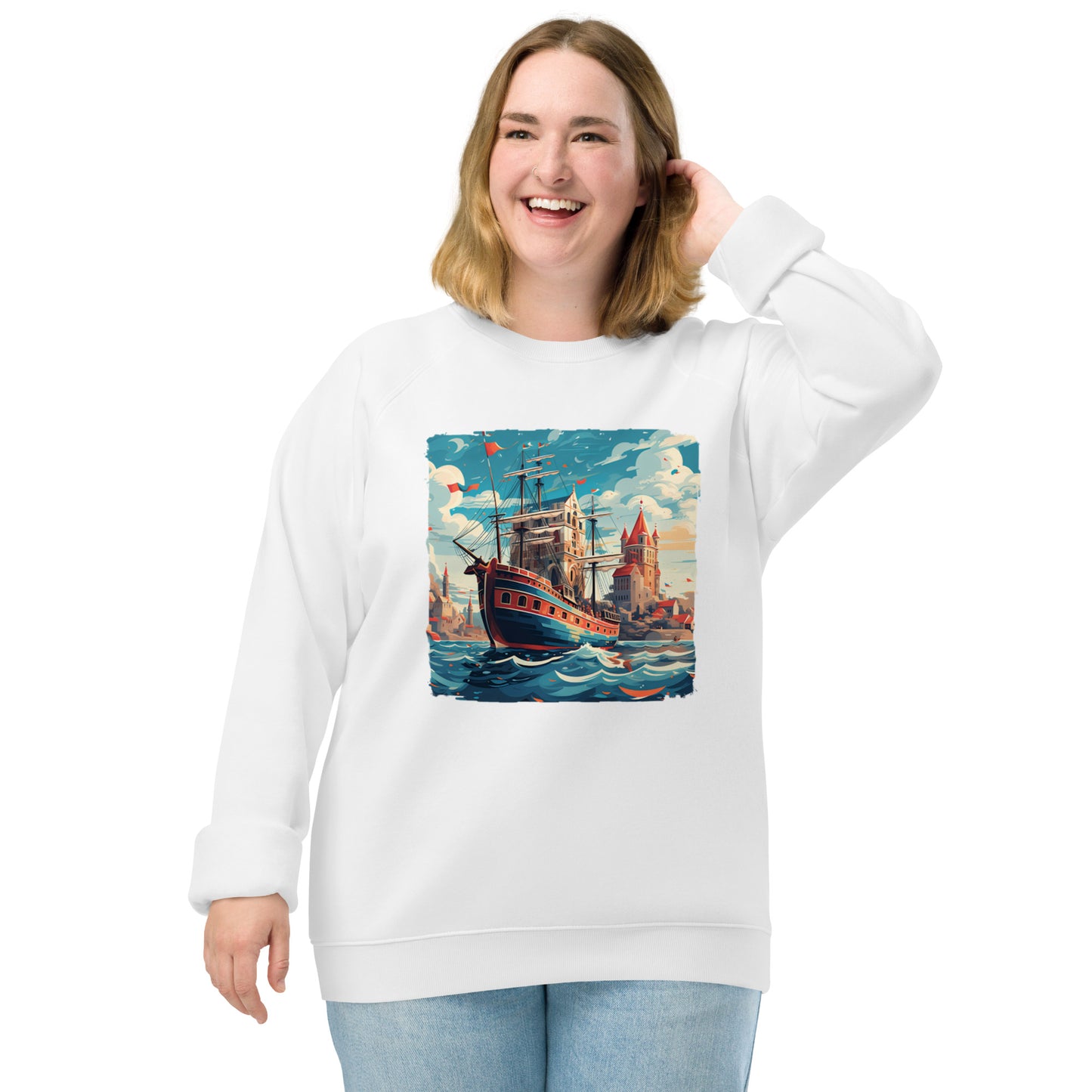 Sweatshirt écologique raglan unisexe : La Ligue Hanséatique