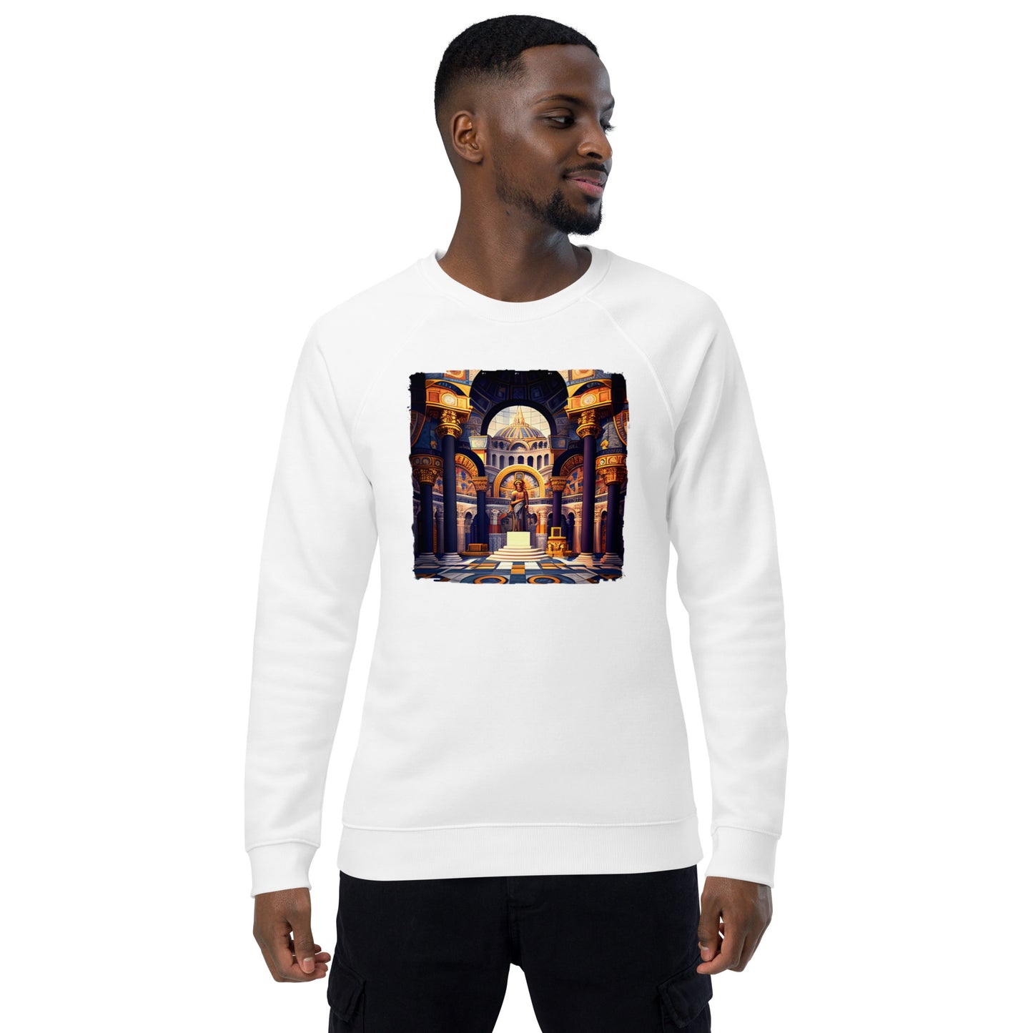 Sweatshirt écologique raglan unisexe : L'Âge d'or Byzantin